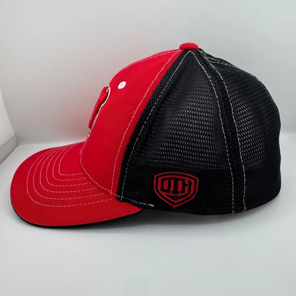 Old Time Hockey New Jersey Devils Hat Mens OSFM Red Black Good NHL Mesh Flexfit